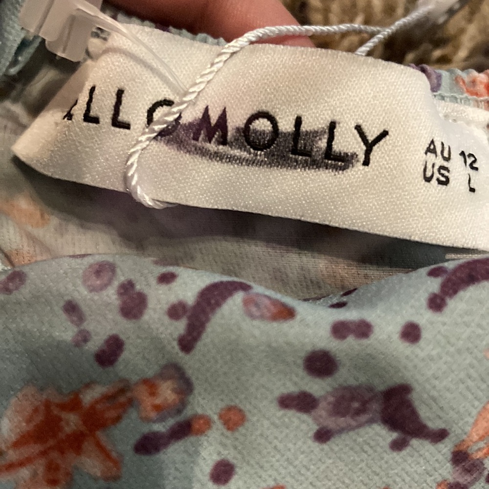 Hello Molly ruffle wrap tie mini dress size large - Picture 8 of 8